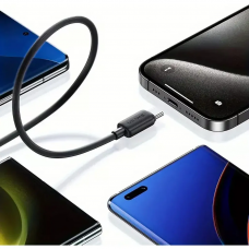 Кабель Usams US-SJ696 60W Striped Data Cable Type-C To Type-C-KY Series 2M чорний