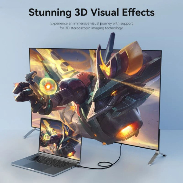 Кабель Vention DisplayPort Male to Male 4K HD Cable 2M Чорний (HAKBH)