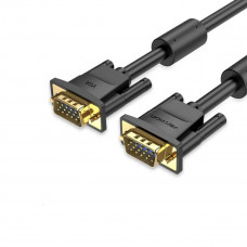 Кабель Vention VGA(3+6) Male to Male Cable with ferrite cores 1M Чорний (DAEBF)