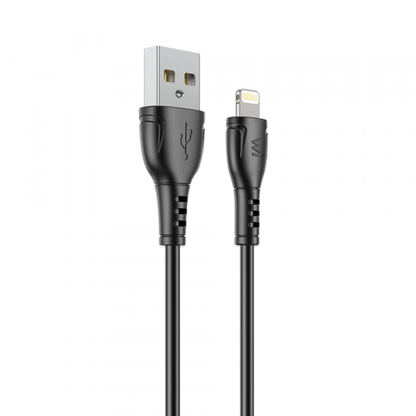 Кабель Wibrand Boa PVC charging data cable for iP 1m Black (WI.DC/BO1B-UL)