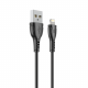 Кабель Wibrand Boa PVC charging data cable for iP 1m Black (WI.DC/BO1B-UL)