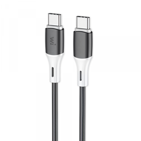 Кабель Wibrand Mamba 60W silicone charging data cable 1m C to C Black (WI.DC/MA1B-CC)