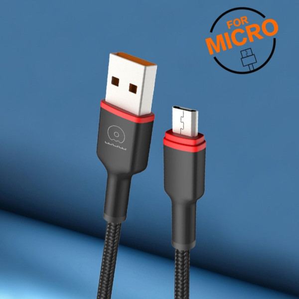 Кабель WUW-X203 USB Micro 2,4A 1m чорний