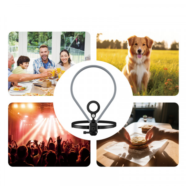 Кріплення для телефона на шию HOCO K31 Campo magnetic neck-hanging holder Black Gray (6942007664646)