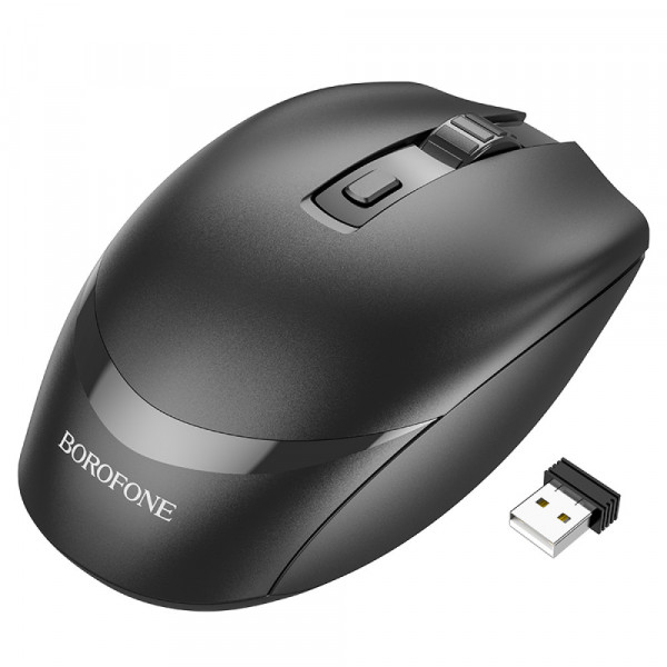 Маніпулятор миша BOROFONE BG7 Platinum 2.4G business wireless mouse Black (6974443389982)