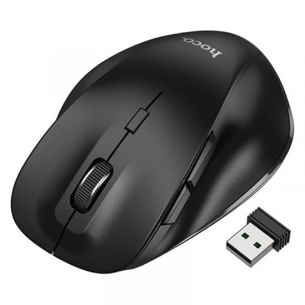 Маніпулятор миша HOCO GM24 Mystic six-button dual-mode business wireless mouse Black (6931474799432)