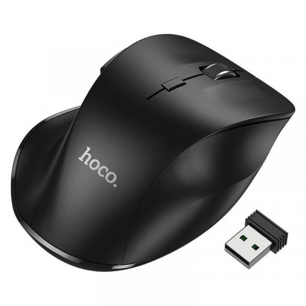 Маніпулятор миша HOCO GM24 Mystic six-button dual-mode business wireless mouse Black (6931474799432)