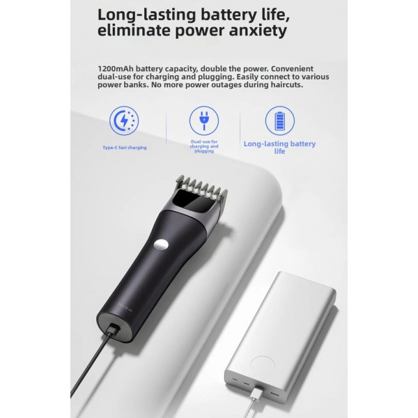 Машинка для стрижки Xiaomi DOCO Electric Hair Clipper · Black Knife Turbo Edition Metallic Deep Blue (HC002)
