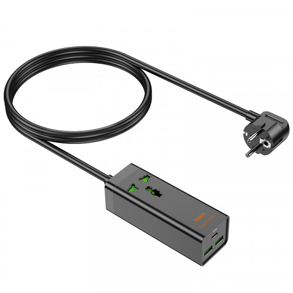 Мережевий подовжувач HOCO AC9A Talent PD30W(1C2A with 1 socket) desktop charger Black