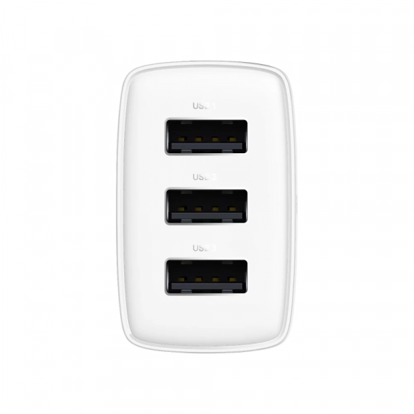 Мережевий зарядний пристрій Baseus Compact Charger 3U 17W EU White (CCXJ020102)