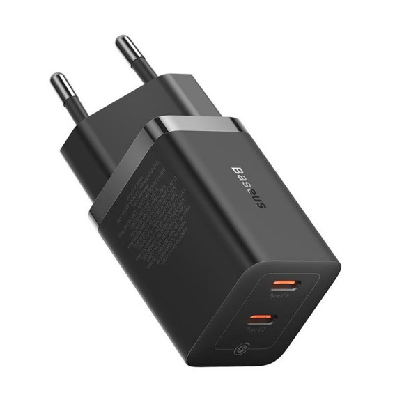 Мережевий зарядний пристрій Baseus GaN5 Pro Fast Charger C+C 40W EU Чорний