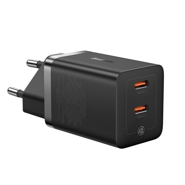 Мережевий зарядний пристрій Baseus GaN5 Pro Fast Charger C+C 40W EU Чорний