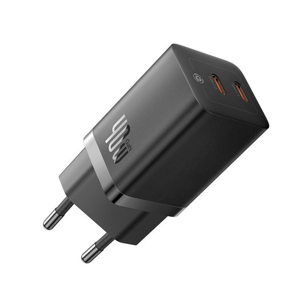 Мережевий зарядний пристрій Baseus GaN5 Pro Fast Charger C+C 40W EU Чорний