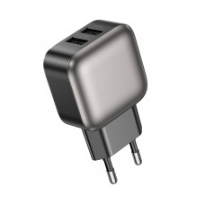 Мережевий зарядний пристрій BOROFONE BAS51A Absolute dual-port charger Black (6941991116100)