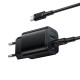 Мережевий зарядний пристрій з кабелем BOROFONE BAS83A Star PD20W+QC3.0 charger set (C to C) (EU) Black (6941991126802)