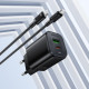 Мережевий зарядний пристрій з кабелем BOROFONE BAS83A Star PD20W+QC3.0 charger set (C to C) (EU) Black (6941991126802)