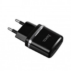 Мережевий зарядний пристрій HOCO C12 Smart dual USB charger Чорний