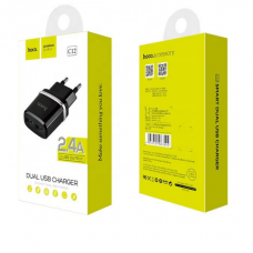 Мережевий зарядний пристрій HOCO C12 Smart dual USB charger Чорний