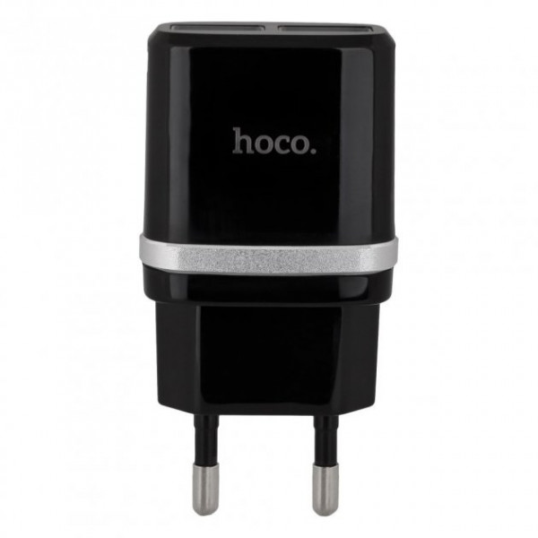 Мережевий зарядний пристрій HOCO C12 Smart dual USB charger Чорний