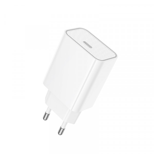 Мережевий зарядний пристрій HOCO C143A Benefit single port PD20W charger White (6942007652063)