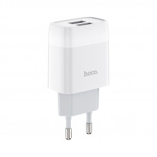 Мережевий зарядний пристрій HOCO C73A Glorious dual port charger 12W White (6931474712912)