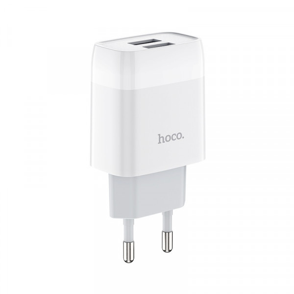 Мережевий зарядний пристрій HOCO C73A Glorious dual port charger 12W White (6931474712912)