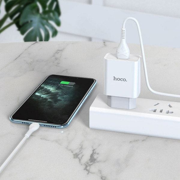 Мережевий зарядний пристрій HOCO C81A Asombroso single port charger 10.5W Білий