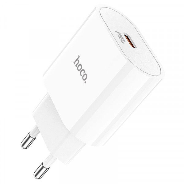 Мережевий зарядний пристрій HOCO C94A Metro single port PD20W charger White (6931474762177)
