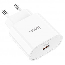 Мережевий зарядний пристрій HOCO C94A Metro single port PD20W charger White (6931474762177)