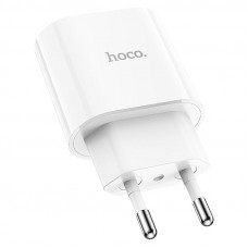 Мережевий зарядний пристрій HOCO C94A Metro single port PD20W charger White (6931474762177)