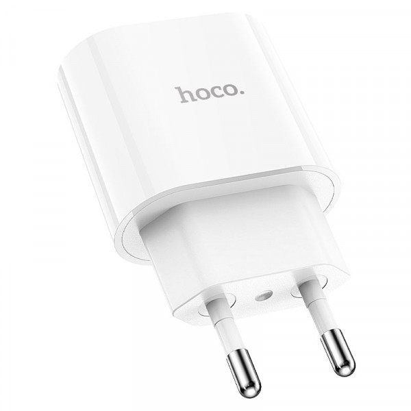 Мережевий зарядний пристрій HOCO C94A Metro single port PD20W charger White (6931474762177)