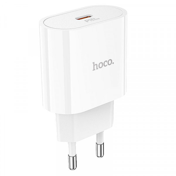 Мережевий зарядний пристрій HOCO C94A Metro single port PD20W charger White (6931474762177)