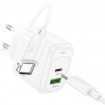 Мережевий зарядний пристрій HOCO CS54A Surplus PD20W+QC3.0 charger set(C to C) (6942007631532)