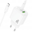 Мережевий зарядний пристрій HOCO CS54A Surplus PD20W+QC3.0 charger set(C to C) (6942007631532)