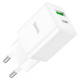 Мережевий зарядний пристрій HOCO N28 Founder PD20W+QC3.0 charger White (6931474783516)