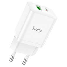 Мережевий зарядний пристрій HOCO N28 Founder PD20W+QC3.0 charger White (6931474783516)