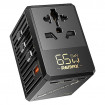 Мережевий зарядний пристрій REMAX 65W 1A4C Multifunctional GaN Fast Charger RP-U191 Black (6954851247456)