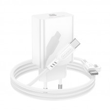 Мережевий зарядний пристрій з кабелем BOROFONE BA21A Pro Long journey single port PD20W charger set(C to C) White (6941991111426)