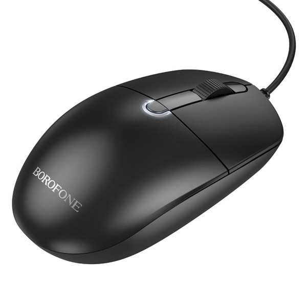 Миша BOROFONE BG17 Morning business wired mouse Black