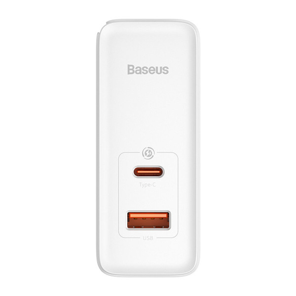 МЗП Baseus GaN5 Pro Fast Charger C+U 100W EU Білий (With Mini Білий Cable Type-C to Type-C 100W(20V/5A) 1m Білий）