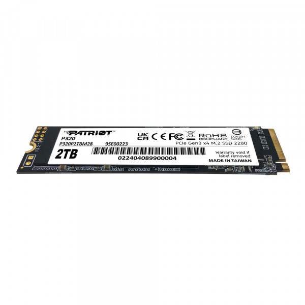 Накопичувач SSD M.2 Patriot P320 2TB NVMe 2280 Gen3.0 x4 3D TLC (P320P2TBM28)
