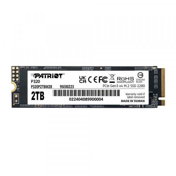 Накопичувач SSD M.2 Patriot P320 2TB NVMe 2280 Gen3.0 x4 3D TLC (P320P2TBM28)