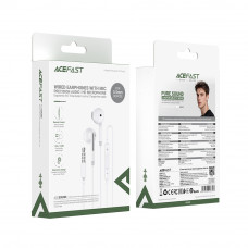 Навушники ACEFAST L14 3.5mm semi-in-ear wired earphones with mic White (6974316286707)
