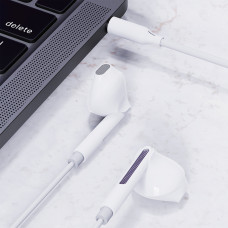 Навушники ACEFAST L14 3.5mm semi-in-ear wired earphones with mic White (6974316286707)