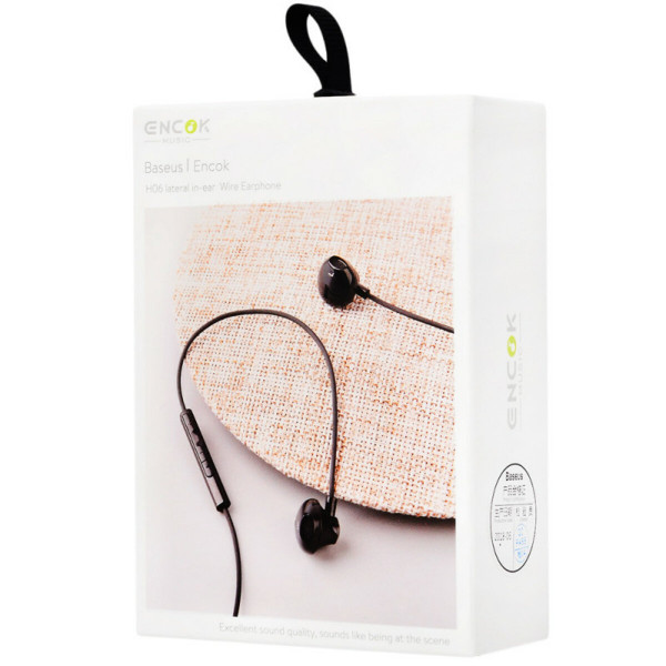 Навушники Baseus Encok H06 lateral in-ear Wire Earphone Чорний 3.5 mini-jack