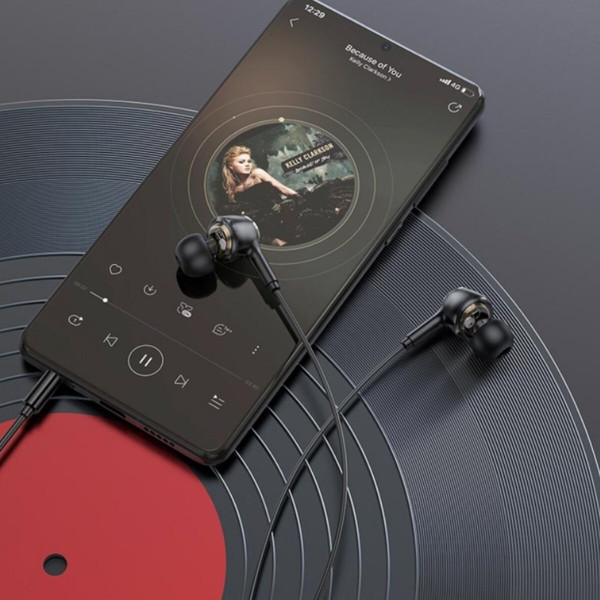 Навушники BOROFONE BM90 Miller universal earphones with microphone Black