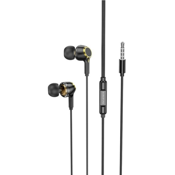 Навушники BOROFONE BM90 Miller universal earphones with microphone Black