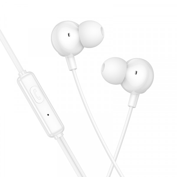Навушники дротові HOCO M117 Victory universal earphones with microphone (3.5mm) White (6942007673228)