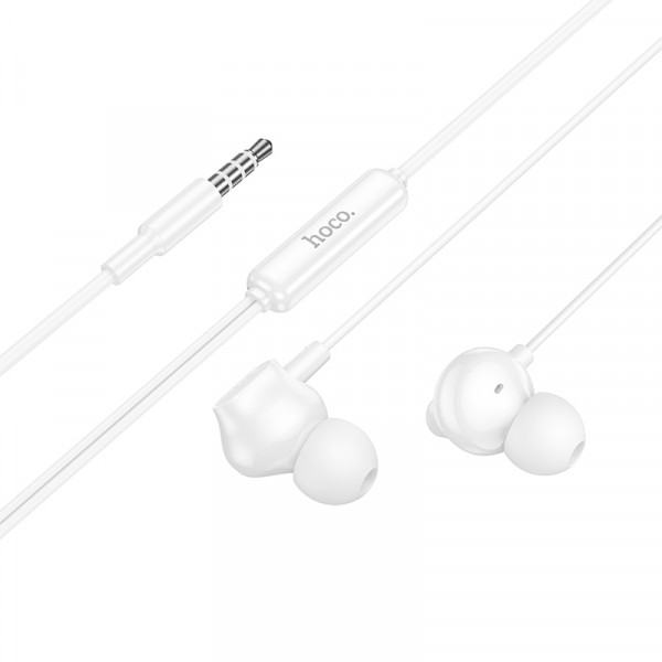 Навушники дротові HOCO M117 Victory universal earphones with microphone (3.5mm) White (6942007673228)