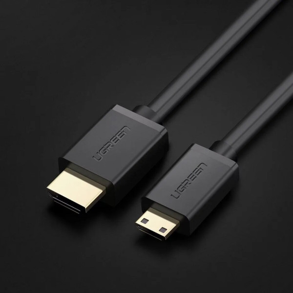 Перехідник UGREEN Mini HDMI to HDMI 4K Cable Male to Male Black 1.5m